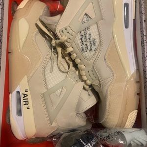 Jordan x Off-White Sail Jordan 4s